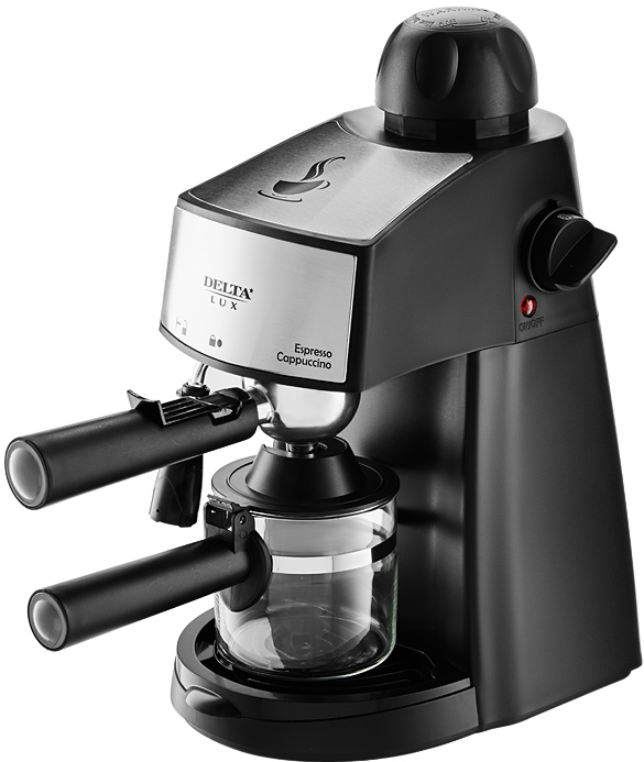 Кофеварка рожковая DELTA Lux DL-8151К черная