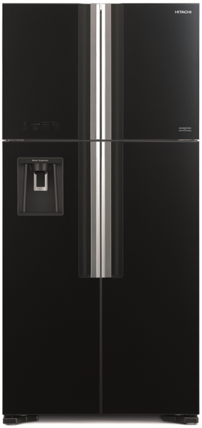 Холодильник HITACHI R-W 662 PU7X GBK черное стекло