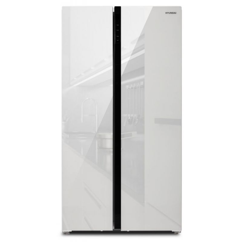 Холодильник HYUNDAI CS6503FV белое стекло