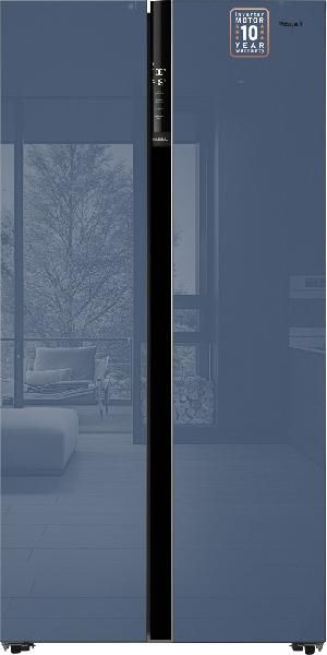 Холодильник WEISSGAUFF WSBS 600 NoFrost Inverter Blue Glass