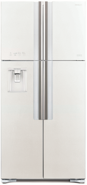Холодильник HITACHI R-W 662 PU7X GPW белое стекло