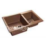 Кухонная мойка GRANFEST Practic GF-P780K (780х510) Терракот 307 2-секц. 429649