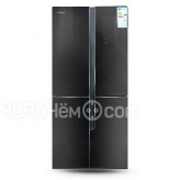 Холодильник Ginzzu NFK-500 черное стекло