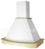 Вытяжка ELIKOR ротонда 90 бежевый/ дуб бел патина/гал