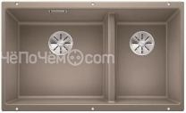 Кухонная мойка Blanco SUBLINE 430/270-U отводная арматура InFino® серый беж гранит 523158
