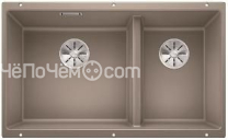 Кухонная мойка Blanco SUBLINE 430/270-U отводная арматура InFino® серый беж гранит 523158