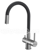 Смеситель KUCHENSTERN FLEX-FE 413SS40 нержавеющая сталь