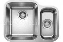 Кухонная мойка Blanco SUPRA 340/180-U клапан-автомат, чаша слева нержавеющая сталь полированная 5252