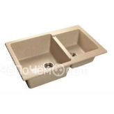 Кухонная мойка GRANFEST Practic GF-P780K (780х510) Песочный 302 2-секц. 429640
