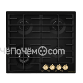 Варочная панель MAUNFELD mghe.64.74rig_black enamel (черная эмаль (антрацит)+золото)