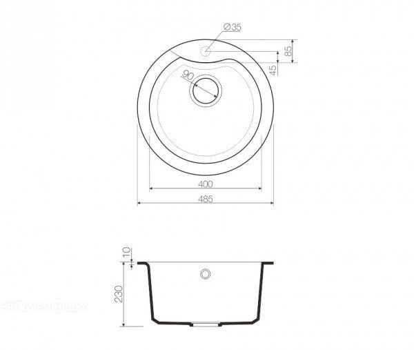 Кухонная мойка OMOIKIRI Yasugata 48R-DC (4993211)