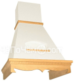 Вытяжка ELIKOR бельведер 90 золотой антик / дуб неокрашенный