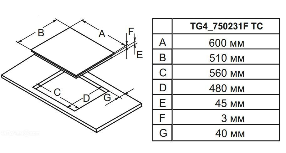 Варочная панель ELECTRONICSDELUXE TG4 750231F-073