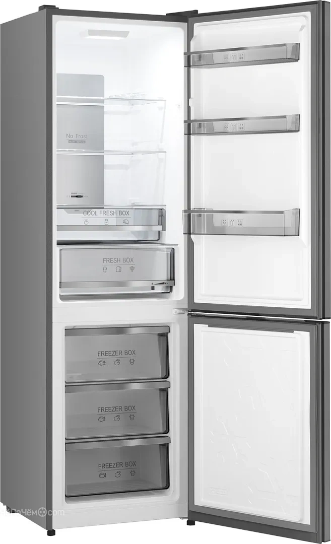 Холодильник WEISSGAUFF WRK 2000 Total NoFrost Inverter Bru Steel Glass