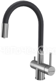 Смеситель KUCHENSTERN FLEX-FS 413SS40 нержавеющая сталь