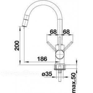 Смеситель BLANCO 521455 BLANCO MIDA-S SILGRANIT антрацит