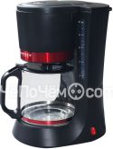 Капельная кофеварка DELTA LUX DL-8152 черная с красным