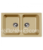 Кухонная мойка GRANFEST Standart GF-S780K (780х510) Песочный 302 2-секц. 430553