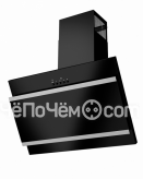 Вытяжка MAUNFELD tower g 60 black+satin strips (черный+черное стекло+сатин вставки)