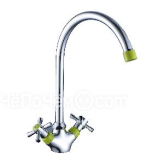 Смеситель DECOROOM DR51028 зеленый/хром