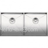 Кухонная мойка Blanco ZEROX 400/400-U нерж.сталь зеркальная полировка с отв. арм. InFino (арт.521620