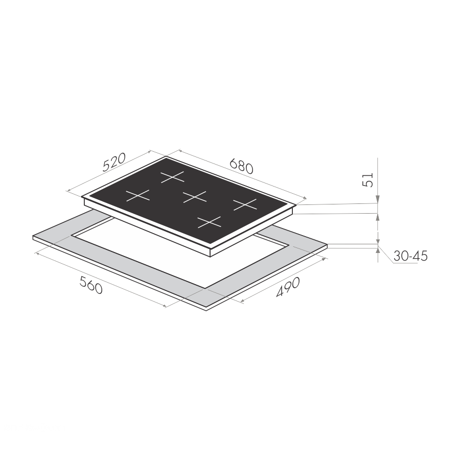 Варочная панель MAUNFELD mghg.75.13w_white glass