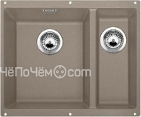 Кухонная мойка Blanco SUBLINE 340/160-U SILGRANIT чаша слева, отводная арматура InFino® серый беж гр