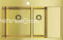 Кухонная мойка OMOIKIRI Akisame 78-2-LG-L нерж.сталь/светлое золото 4973087