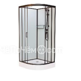 Душевая кабина FRANK F420 Black низкий поддон без крыши