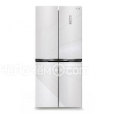 Холодильник GINZZU NFI-4414 белое стекло