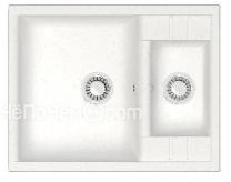 Кухонная мойка ZETT lab 190/Q1 белый лед T190Q001