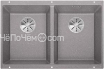 Кухонная мойка Blanco SUBLINE 350/350-U SILGRANIT алюметаллик с отв.арм. InFino (арт.523576)