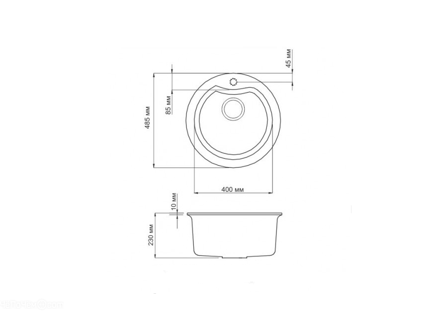 Кухонная мойка OMOIKIRI yasugata 48r-ev (4993213)