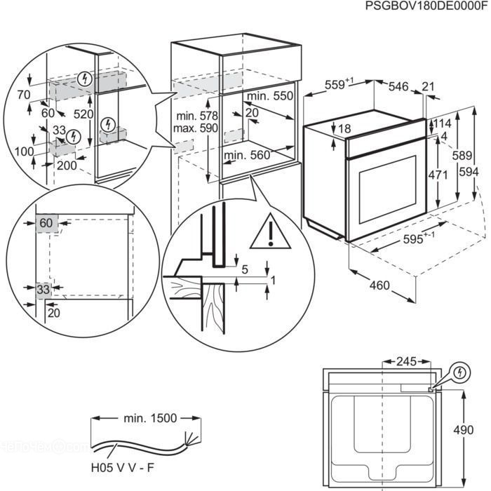Духовой шкаф Electrolux OEF5H70V