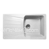 Кухонная мойка GRANFEST Standart GF-S850L (850х495) Белый 331 с крылом 417582