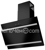 Вытяжка MAUNFELD tower g 50 black+satin strips (черный+черное стекло+сатин вставки)