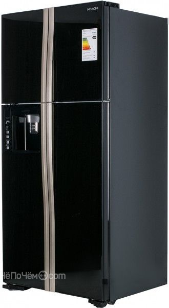 Холодильник HITACHI r-w662 pu3 gbk черный