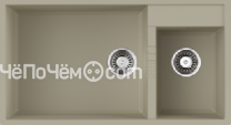 Кухонная мойка Omoikiri Tedori 85-2-U-BE Tetogranit/ваниль (4993941)