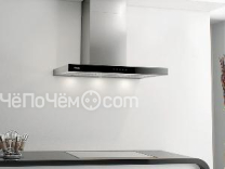 Вытяжка PANDO P-826/90 INOX - TOUCH CRISTAL NEGRO V.750 SEC