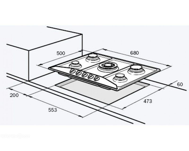 Размер газовых поверхностей. Delonghi av 57 Pro. De'Longhi av 57 Pro. Варочная панель газовая габариты. Варочная поверхность газовая габариты.