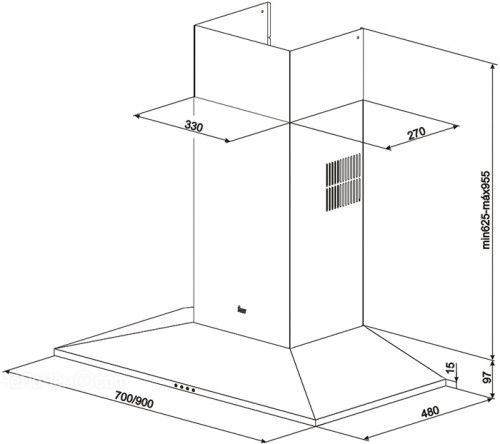 Вытяжка TEKA TIKAL DSS 985 INOX(40437010)
