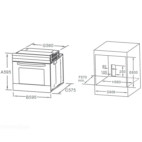 Духовой шкаф MIDEA MO68100GW