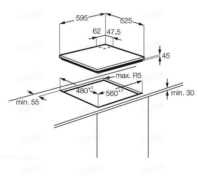 Варочная панель ELECTROLUX egs 56648 nx