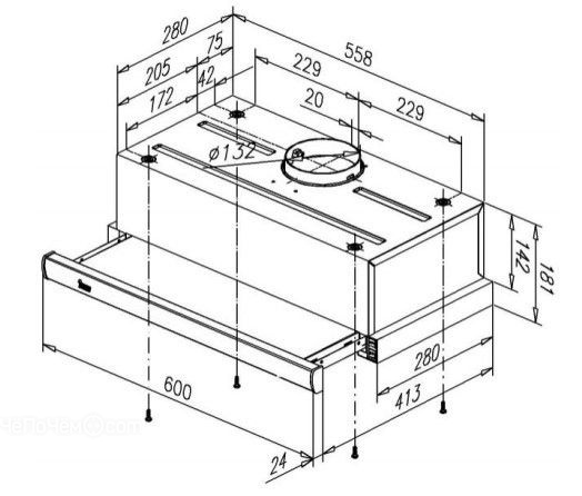 Вытяжка TEKA TL 6310 чёрная (40474252)