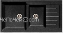 Кухонная мойка GRANFEST Practic GF-P980KL (980х510) Черный 308 2-секц. 429645