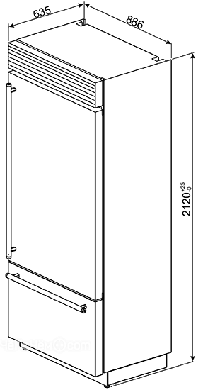Холодильник SMEG rf396rsix
