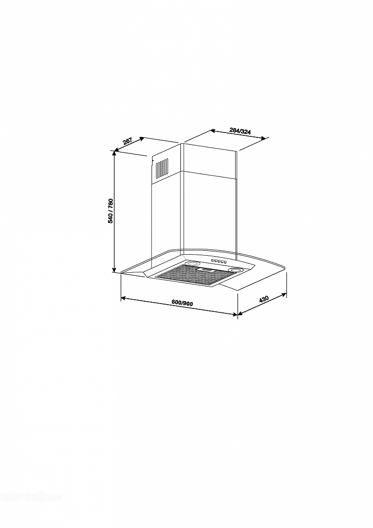 Вытяжка KUPPERSBERG KAMINOX 60 X