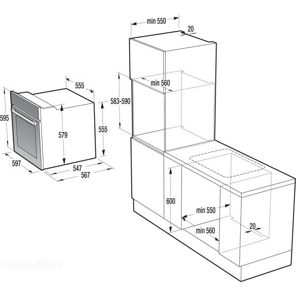 Духовой шкаф GORENJE infinity bo627inb черный