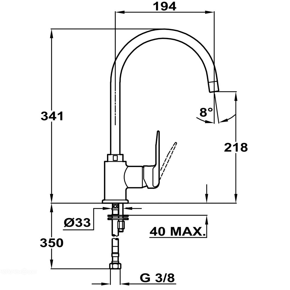 Смеситель Teka IN 995 модный оранжевый (art.53995120FA)