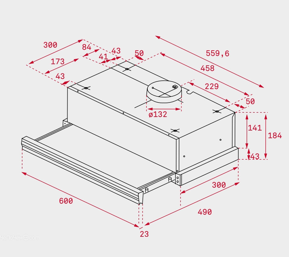 Вытяжка TEKA CNL 6415 BK чёрная (40436812)